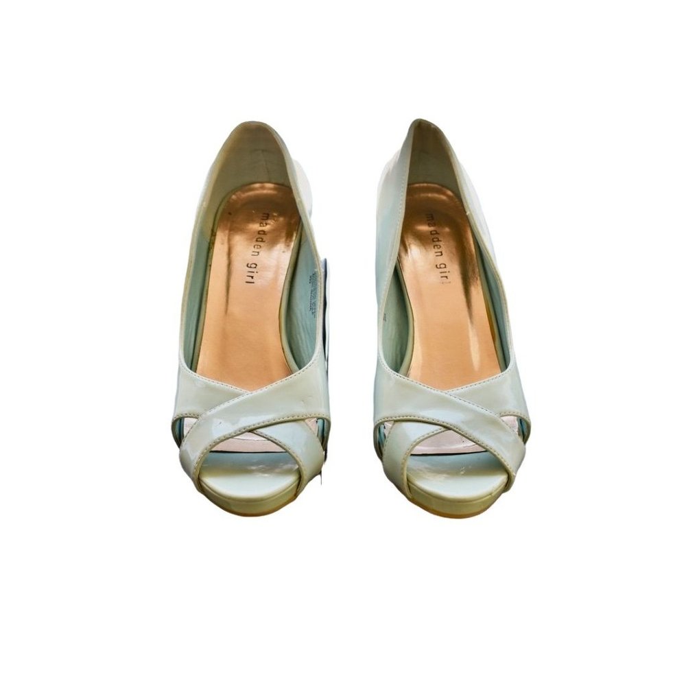 Women's  Madden Girl Aqua Blue Patent Leather Heels 9.5